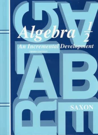 Saxon Algebra 1/2 Homeschool Kit